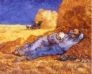 Vincent Van Gogh Noon : Rest from Work painting
